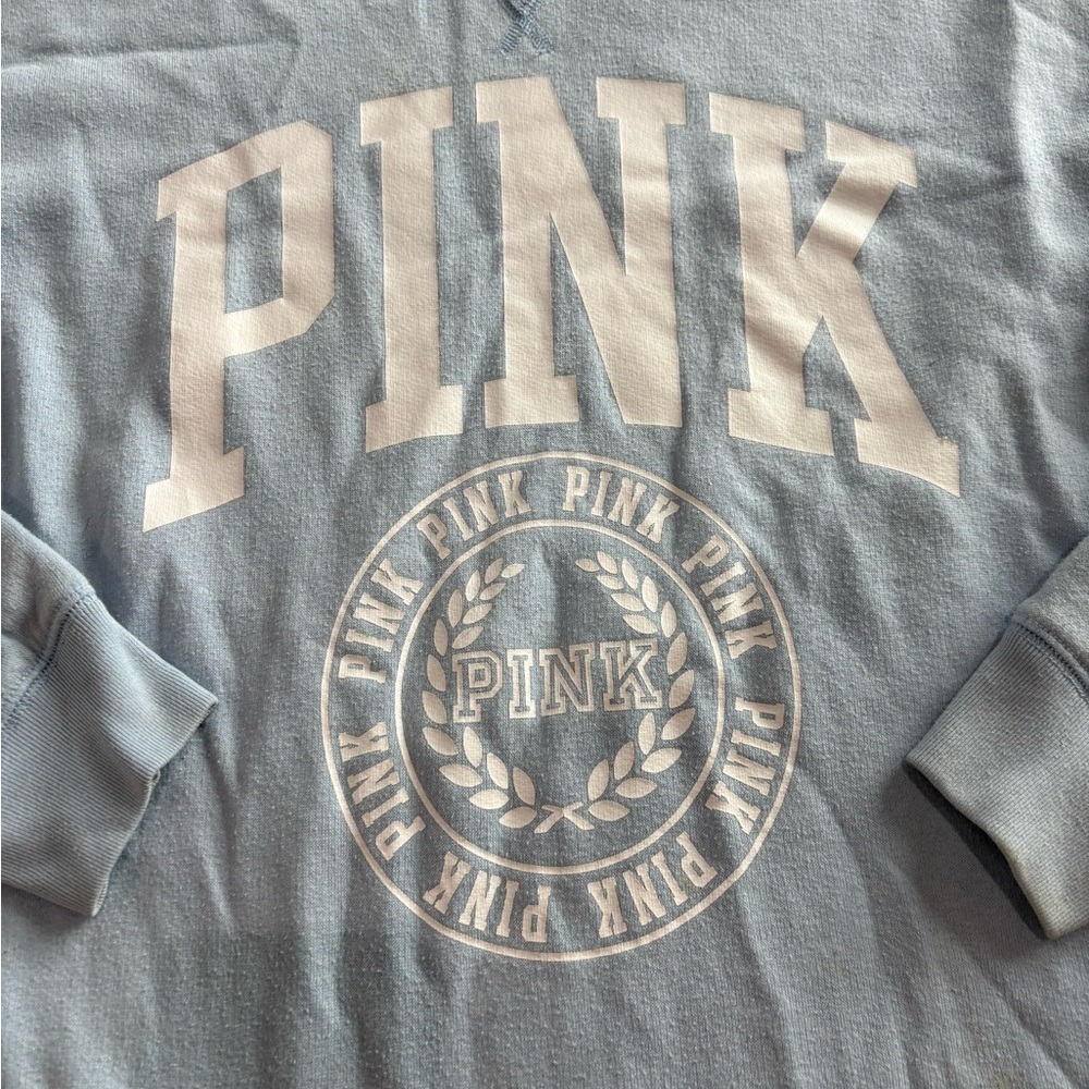 Victoria's Secret PINK Light Blue Sweatshirt - Picture 2 of 5